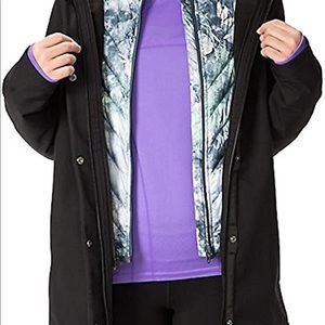 Ivivva by Lululemon 3 in 1 coat girls size 12 EUC black